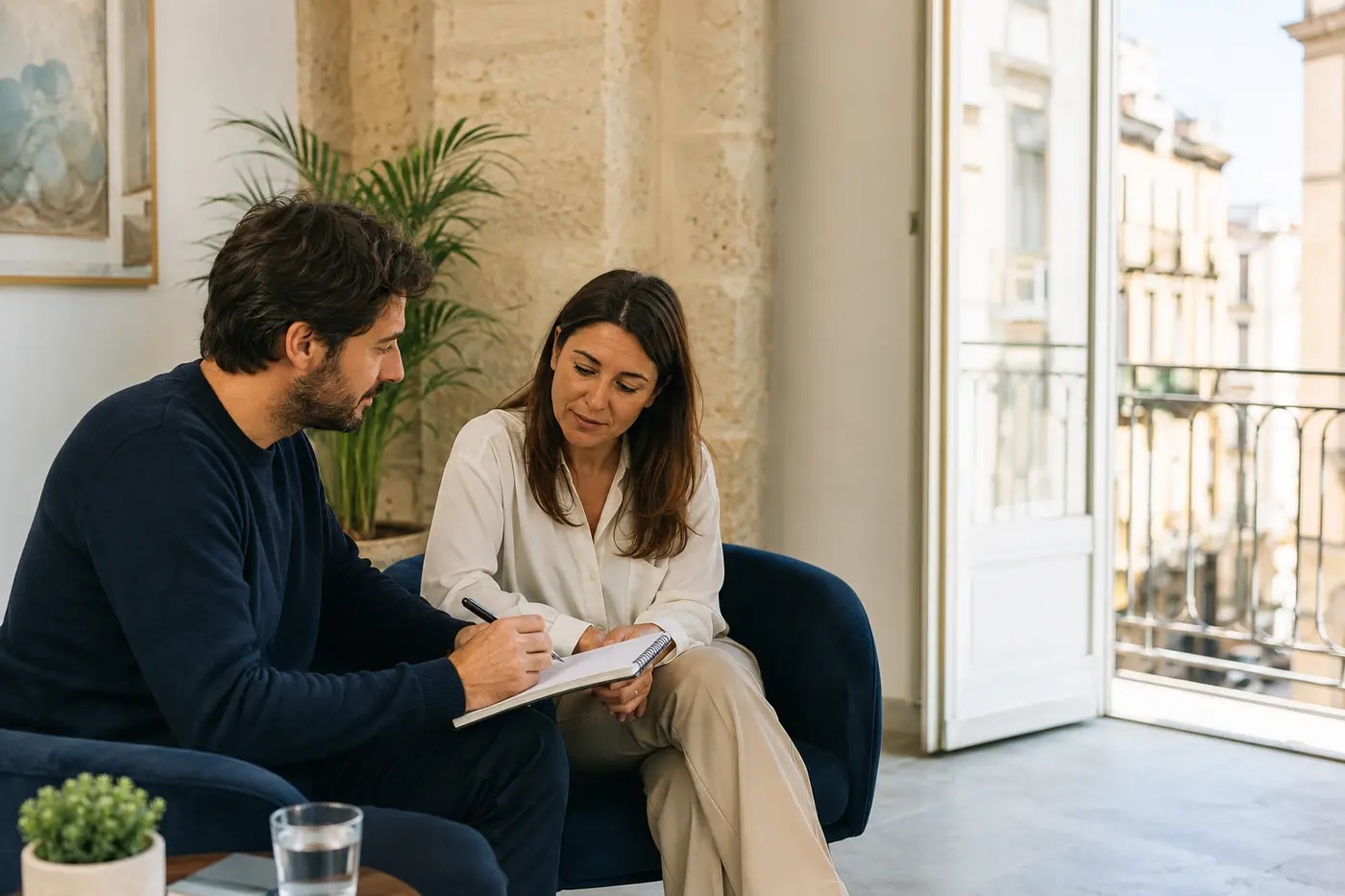 Incontro individuale con un mental coach in uno studio a Napoli