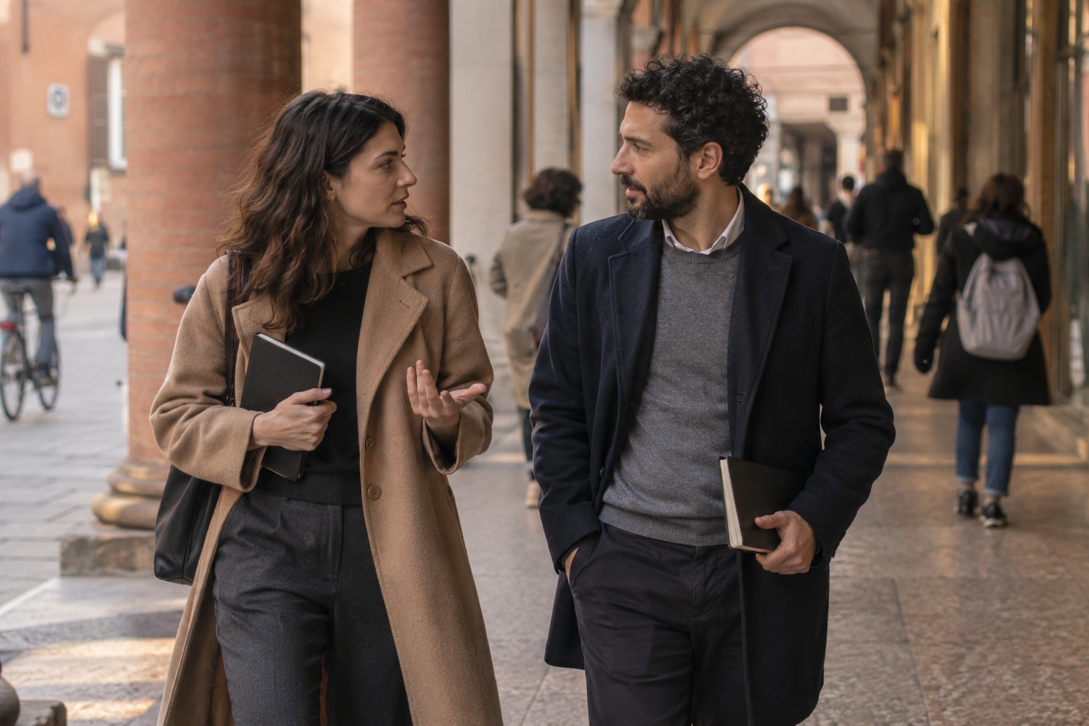 Dialogo di mental coaching sotto i portici di Bologna